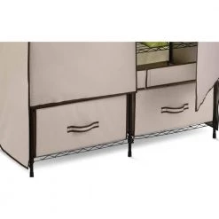 Portable Closet with Drawers (42.91 in. W x 70.9 in. H) by Honey-Can-Do -Carnegy Avenue Sales beige brown honey can do portable closets wrd 01274 1f 1000