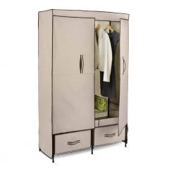 Portable Closet with Drawers (42.91 in. W x 70.9 in. H) by Honey-Can-Do -Carnegy Avenue Sales beige brown honey can do portable closets wrd 01274 4f 1000