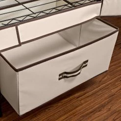 Portable Closet with Drawers (42.91 in. W x 70.9 in. H) by Honey-Can-Do -Carnegy Avenue Sales beige brown honey can do portable closets wrd 01274 fa 1000