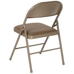 Beige Metal Seat Folding Chair by Carnegy Avenue -Carnegy Avenue Sales beige carnegy avenue folding chairs cga bd 225800 be hd 66 1000