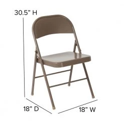 Beige Metal Folding Chair (4-Pack) by Carnegy Avenue 19 Beige Metal Folding Chair (4-Pack) by Carnegy Avenue -Carnegy Avenue Sales beige carnegy avenue folding chairs cga bd 228591 be hd fa 1000