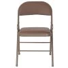 Beige Metal Folding Chair (2-Pack) by Carnegy Avenue