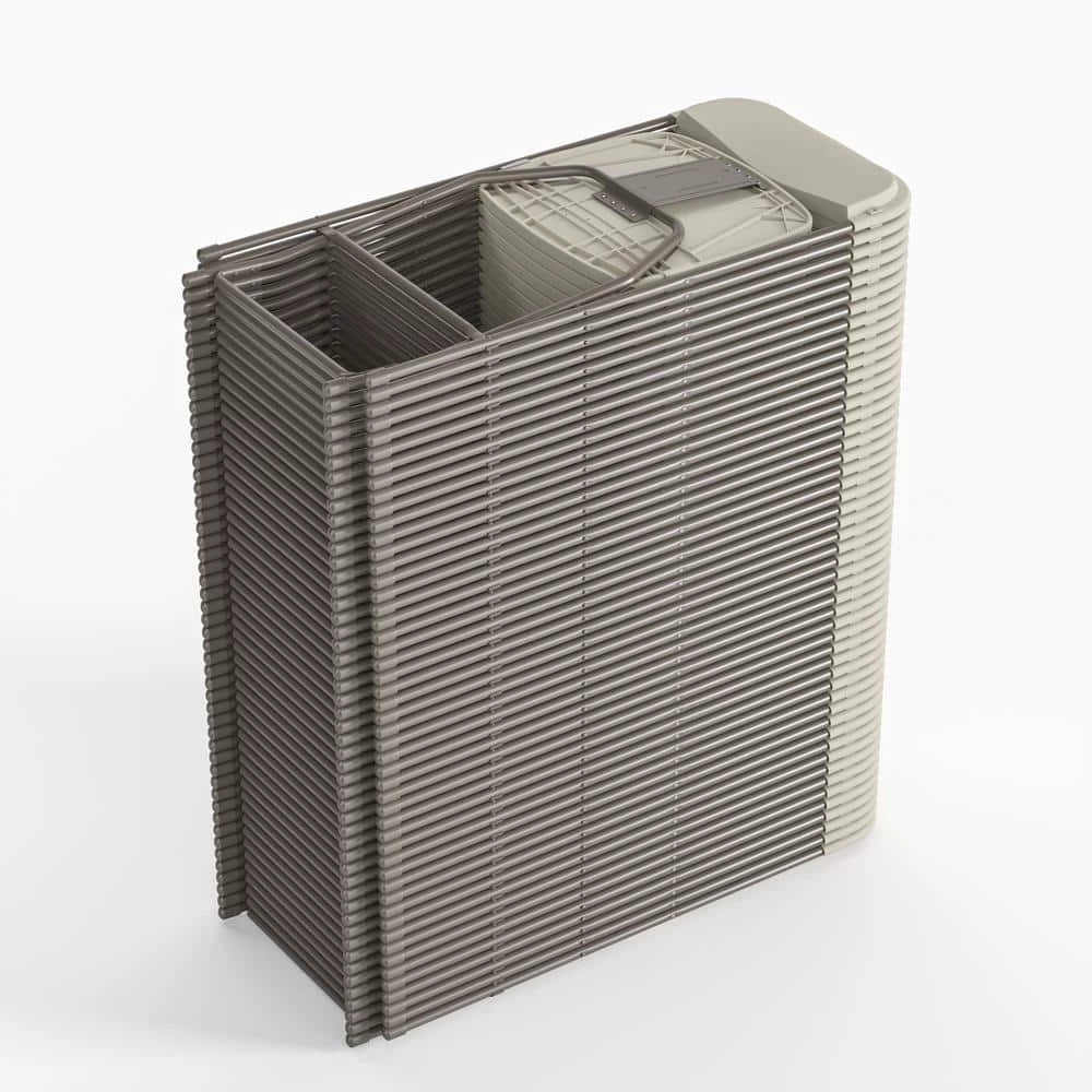 Beige Plastic Seat with Metal Frame Folding Chair (Set of 2) by Carnegy Avenue 8 Beige Plastic Seat with Metal Frame Folding Chair (Set of 2) by Carnegy Avenue - Image 6