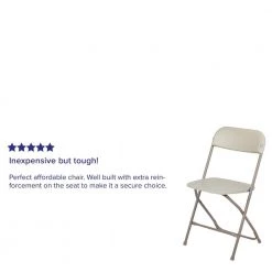 Beige Plastic Seat with Metal Frame Folding Chair (Set of 2) by Carnegy Avenue 20 Beige Plastic Seat with Metal Frame Folding Chair (Set of 2) by Carnegy Avenue -Carnegy Avenue Sales beige carnegy avenue folding chairs cga le 274396 be hd 76 1000