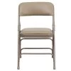 Beige Vinyl/Beige Frame Metal Folding Chair (2-Pack) by Carnegy Avenue -Carnegy Avenue Sales beige vinyl beige frame carnegy avenue folding chairs cga hf 211504 be hd 64 1000