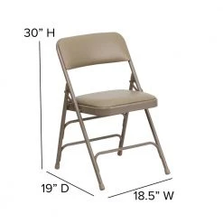 Beige Vinyl/Beige Frame Metal Folding Chair (2-Pack) by Carnegy Avenue 16 Beige Vinyl/Beige Frame Metal Folding Chair (2-Pack) by Carnegy Avenue -Carnegy Avenue Sales beige vinyl beige frame carnegy avenue folding chairs cga hf 211504 be hd fa 1000