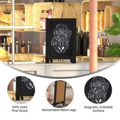 Black Magnetic Tabletop Chalkboard by Carnegy Avenue 20 Black Magnetic Tabletop Chalkboard by Carnegy Avenue -Carnegy Avenue Sales black carnegy avenue boards easels cga hfk 513555 bl hd 1f 1000