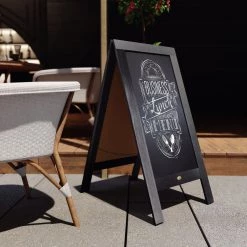 Black Magnetic A-Frame Chalkboard by Carnegy Avenue -Carnegy Avenue Sales black carnegy avenue boards easels cga hgw 513520 bl hd 44 1000
