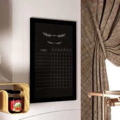 Black Magnetic Wall Mounted Chalkboard by Carnegy Avenue -Carnegy Avenue Sales black carnegy avenue boards easels cga hgwa 513543 bl hd 44 1000
