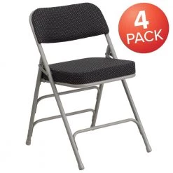 Black Metal Folding Chair (4-Pack) by Carnegy Avenue -Carnegy Avenue Sales black carnegy avenue folding chairs cga aw 229149 bl hd c3 1000