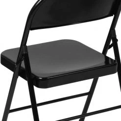 Black Metal Outdoor Safe Folding Chair by Carnegy Avenue -Carnegy Avenue Sales black carnegy avenue folding chairs cga bd 225798 bl hd 1f 1000