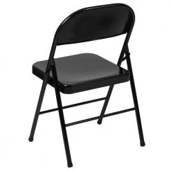 Black Metal Outdoor Safe Folding Chair by Carnegy Avenue -Carnegy Avenue Sales black carnegy avenue folding chairs cga bd 225798 bl hd 66 1000