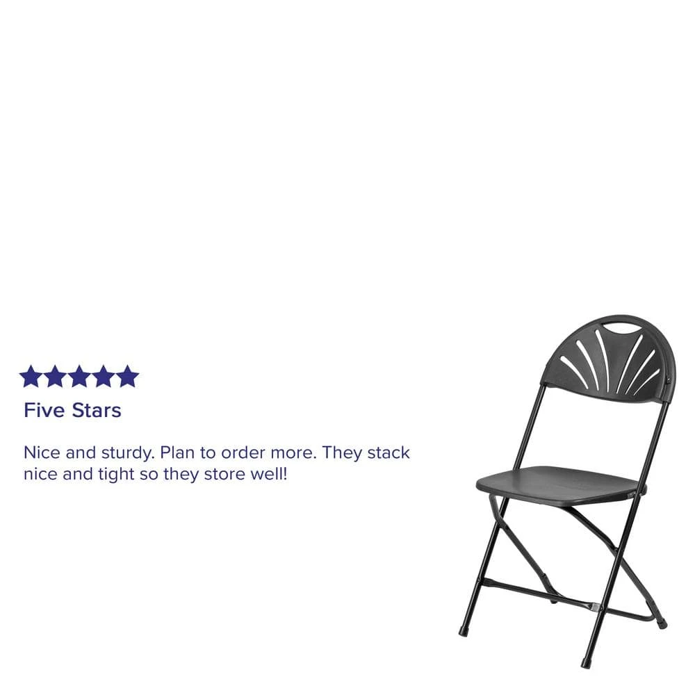 Black Metal Folding Chair (Set of 8) by Carnegy Avenue 6 Black Metal Folding Chair (Set of 8) by Carnegy Avenue - Image 4