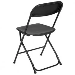 Black Plastic Seat with Metal Frame Folding Chair (Set of 2) by Carnegy Avenue -Carnegy Avenue Sales black carnegy avenue folding chairs cga le 274397 bl hd 66 1000