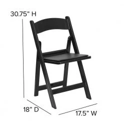 Black Vinyl Seat with Resin Frame Folding Chair (Set of 2) by Carnegy Avenue -Carnegy Avenue Sales black carnegy avenue folding chairs cga le 274423 bl hd fa 1000