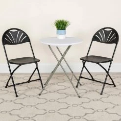 Black Plastic Seat with Metal Frame Folding Chair (Set of 2) by Carnegy Avenue 13 Black Plastic Seat with Metal Frame Folding Chair (Set of 2) by Carnegy Avenue -Carnegy Avenue Sales black carnegy avenue folding chairs cga le 274427 bl hd 31 1000