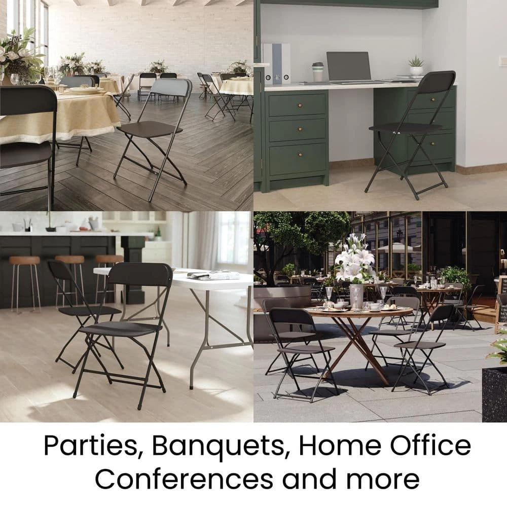 Big and Tall Commercial Folding Chair - Extra Wide 650 lb. Capacity - Durable Plastic - 4-Pack by Carnegy Avenue 11 Big and Tall Commercial Folding Chair - Extra Wide 650 lb. Capacity - Durable Plastic - 4-Pack by Carnegy Avenue - Image 9