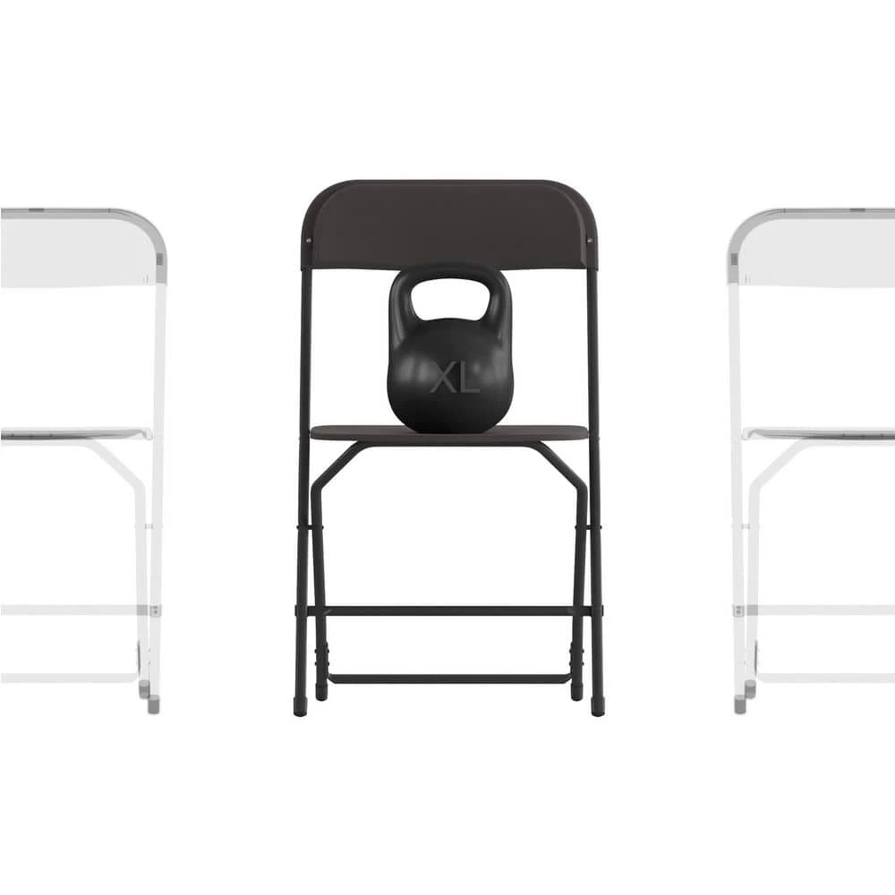 Big and Tall Commercial Folding Chair - Extra Wide 650 lb. Capacity - Durable Plastic - 4-Pack by Carnegy Avenue 3 Big and Tall Commercial Folding Chair - Extra Wide 650 lb. Capacity - Durable Plastic - 4-Pack by Carnegy Avenue