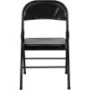 Black Metal Folding Chair (2-Pack) by Carnegy Avenue