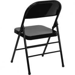 Black Metal Folding Chair (2-Pack) by Carnegy Avenue -Carnegy Avenue Sales black carnegy avenue folding chairs cga rb 275031 bl hd 66 1000