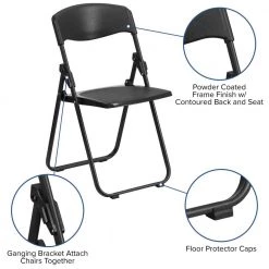 Black Metal Folding Chair (Set of 6) by Carnegy Avenue 14 Black Metal Folding Chair (Set of 6) by Carnegy Avenue -Carnegy Avenue Sales black carnegy avenue folding chairs cga rut 167369 bl hd 44 1000