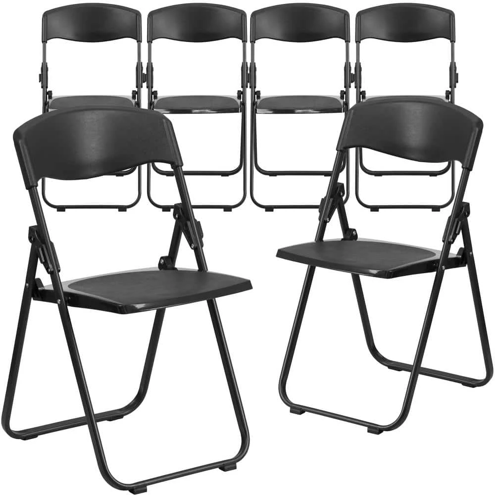 Black Metal Folding Chair (Set of 6) by Carnegy Avenue 3 Black Metal Folding Chair (Set of 6) by Carnegy Avenue