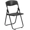 Black Plastic Seat with Metal Frame Folding Chair (Set of 2) by Carnegy Avenue 2 Black Plastic Seat with Metal Frame Folding Chair (Set of 2) by Carnegy Avenue -Carnegy Avenue Sales black carnegy avenue folding chairs cga rut 275039 bl hd 64 1000
