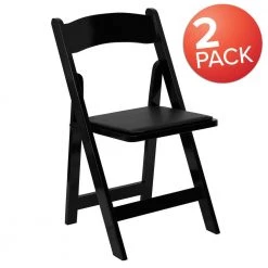 Black Wood Folding Chair (2-Pack) by Carnegy Avenue -Carnegy Avenue Sales black carnegy avenue folding chairs cga xf 275043 bl hd c3 1000
