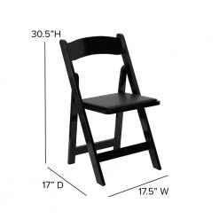 Black Wood Folding Chair (2-Pack) by Carnegy Avenue -Carnegy Avenue Sales black carnegy avenue folding chairs cga xf 275043 bl hd fa 1000