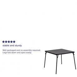 33.5 in. Black Plastic Table top Material Folding Card Tables by Carnegy Avenue -Carnegy Avenue Sales black carnegy avenue folding tables cga yb 14982 bl hd 76 1000