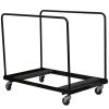 Steel 4-Wheeled Folding Chair Dolly in Black by Carnegy Avenue