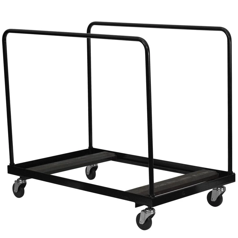 Steel 4-Wheeled Folding Chair Dolly in Black by Carnegy Avenue 3 Steel 4-Wheeled Folding Chair Dolly in Black by Carnegy Avenue