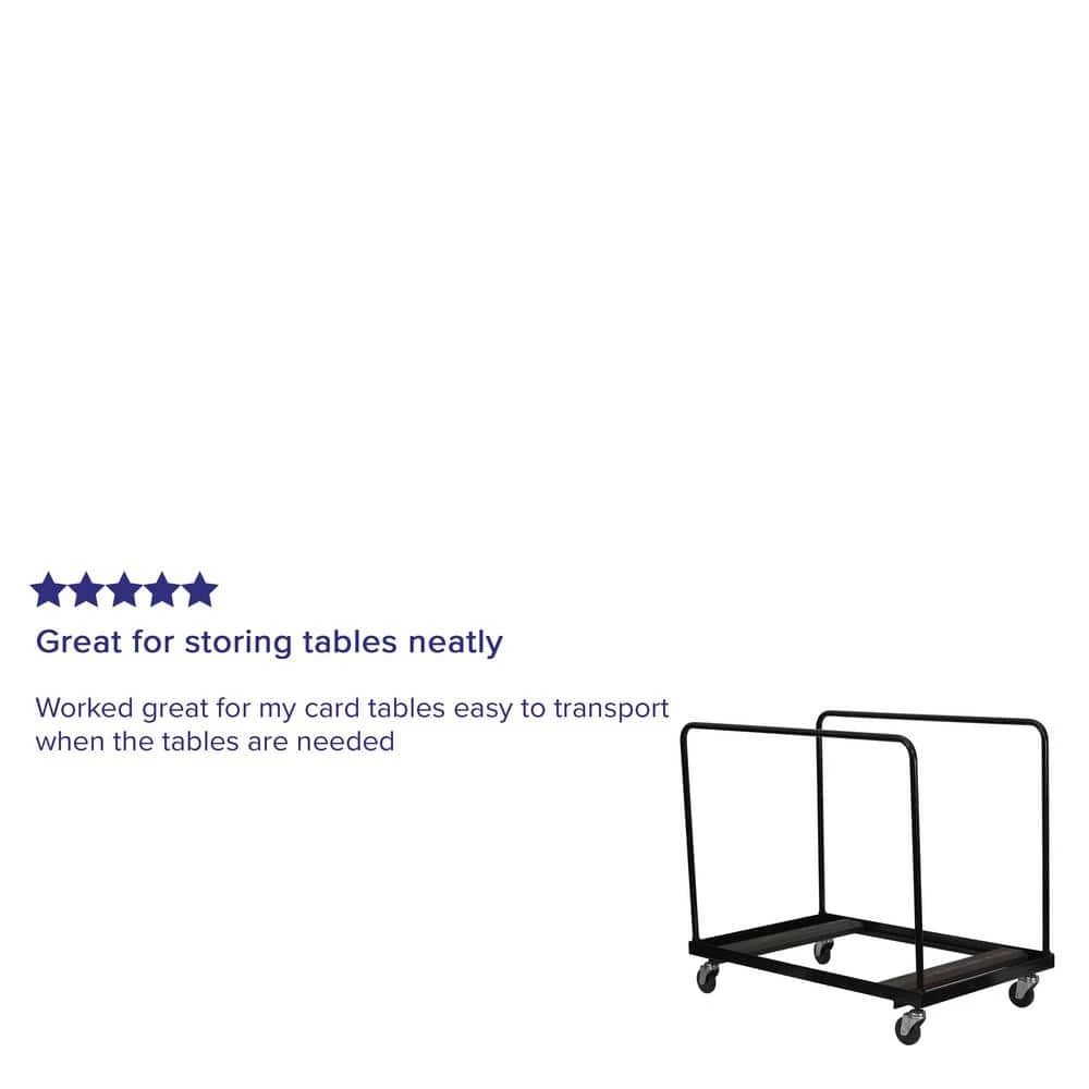 Steel 4-Wheeled Folding Chair Dolly in Black by Carnegy Avenue 5 Steel 4-Wheeled Folding Chair Dolly in Black by Carnegy Avenue - Image 3