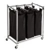 Triple Sorter with Easy Load by Honey-Can-Do -Carnegy Avenue Sales black chrome honey can do laundry sorters srt 08186 64 1000