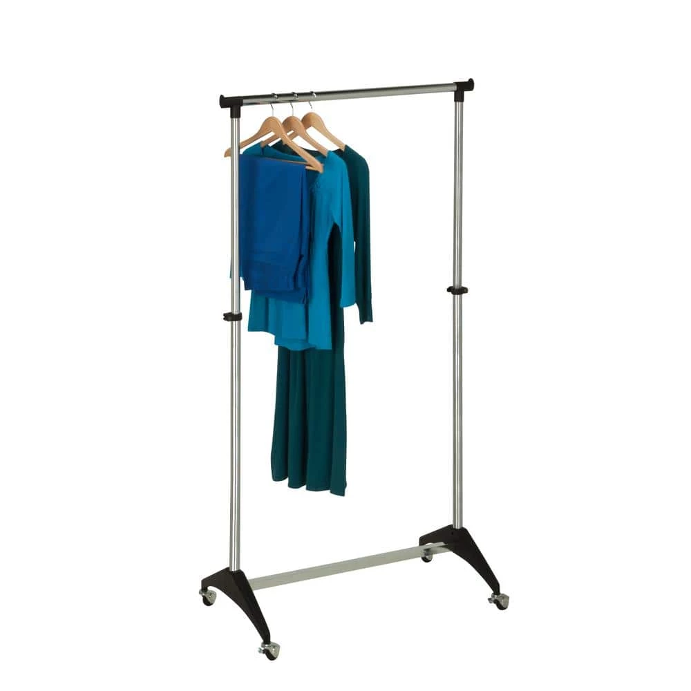 Chrome Steel Clothes Rack 33.9 in. W x 66.9 in. H by Honey-Can-Do 4 Chrome Steel Clothes Rack 33.9 in. W x 66.9 in. H by Honey-Can-Do - Image 2