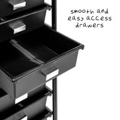 Steel Rolling 12-Drawer Cart in Black by Honey-Can-Do 15 Steel Rolling 12-Drawer Cart in Black by Honey-Can-Do -Carnegy Avenue Sales black honey can do craft storage crt 08653 fa 1000