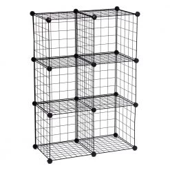 43 in. H x 29 in. W x 14.5 in. D Black 6- Cube Organizer by Honey-Can-Do