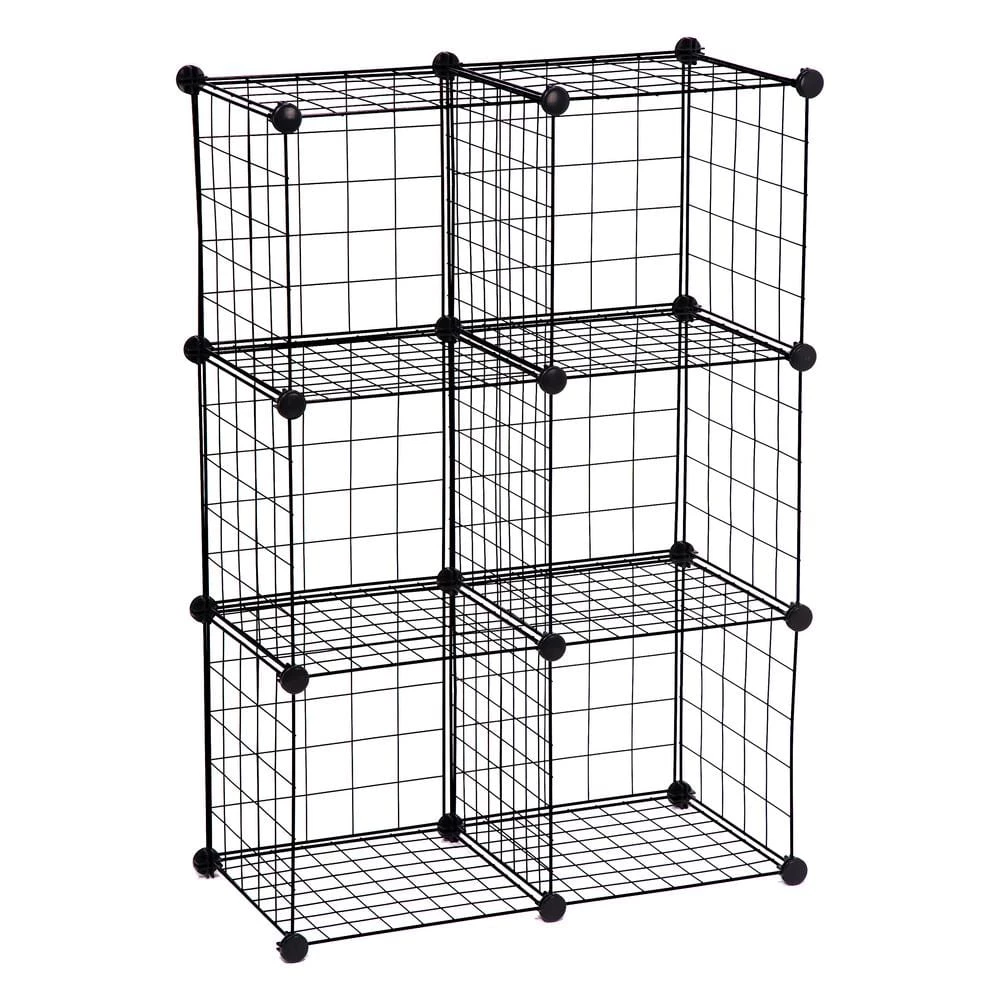 43 in. H x 29 in. W x 14.5 in. D Black 6- Cube Organizer by Honey-Can-Do 3 43 in. H x 29 in. W x 14.5 in. D Black 6- Cube Organizer by Honey-Can-Do