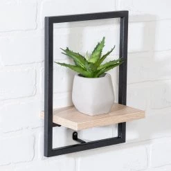 8.1 in. W x 11.2 in. H x 4.9 in. D Black Steel Small Vertical Floating Wall Shelf by Honey-Can-Do 9 8.1 in. W x 11.2 in. H x 4.9 in. D Black Steel Small Vertical Floating Wall Shelf by Honey-Can-Do -Carnegy Avenue Sales black honey can do decorative shelving shf 08575 31 1000