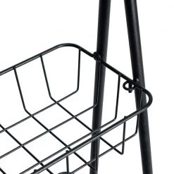 11.8 in. W x 35.8 in. H x 17.3 in. D Black Steel Fold-Able 3-Tier Entry Shelving Unit by Honey-Can-Do -Carnegy Avenue Sales black honey can do freestanding shelving units shf 08580 44 1000