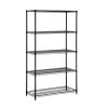 Black 5-Tier Heavy Duty Steel Garage Storage Shelving Unit (36 in. W x 72 in. H x 16 in. D) by Honey-Can-Do -Carnegy Avenue Sales black honey can do freestanding shelving units shf 09627 64 1000