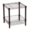 Black 2-Tier Small Wire Steel Garage Storage Shelving Unit (15 in. W x 16 in. H x 14 in. D) by Honey-Can-Do 2 Black 2-Tier Small Wire Steel Garage Storage Shelving Unit (15 in. W x 16 in. H x 14 in. D) by Honey-Can-Do -Carnegy Avenue Sales black honey can do freestanding shelving units shf 09628 64 1000