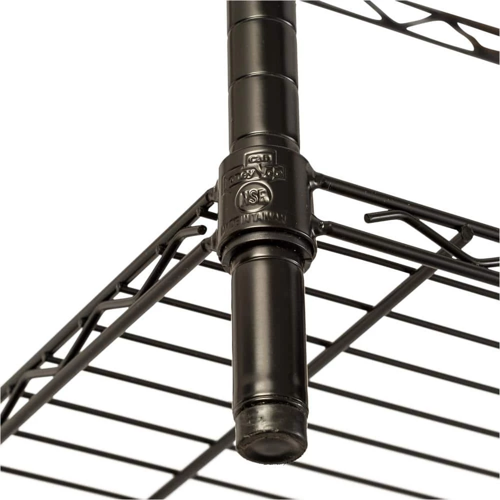 Black 5-Tier Steel Garage Storage Shelving Unit (36 in. W x 72 in. H x 18 in. D) by Honey-Can-Do 5 Black 5-Tier Steel Garage Storage Shelving Unit (36 in. W x 72 in. H x 18 in. D) by Honey-Can-Do - Image 3