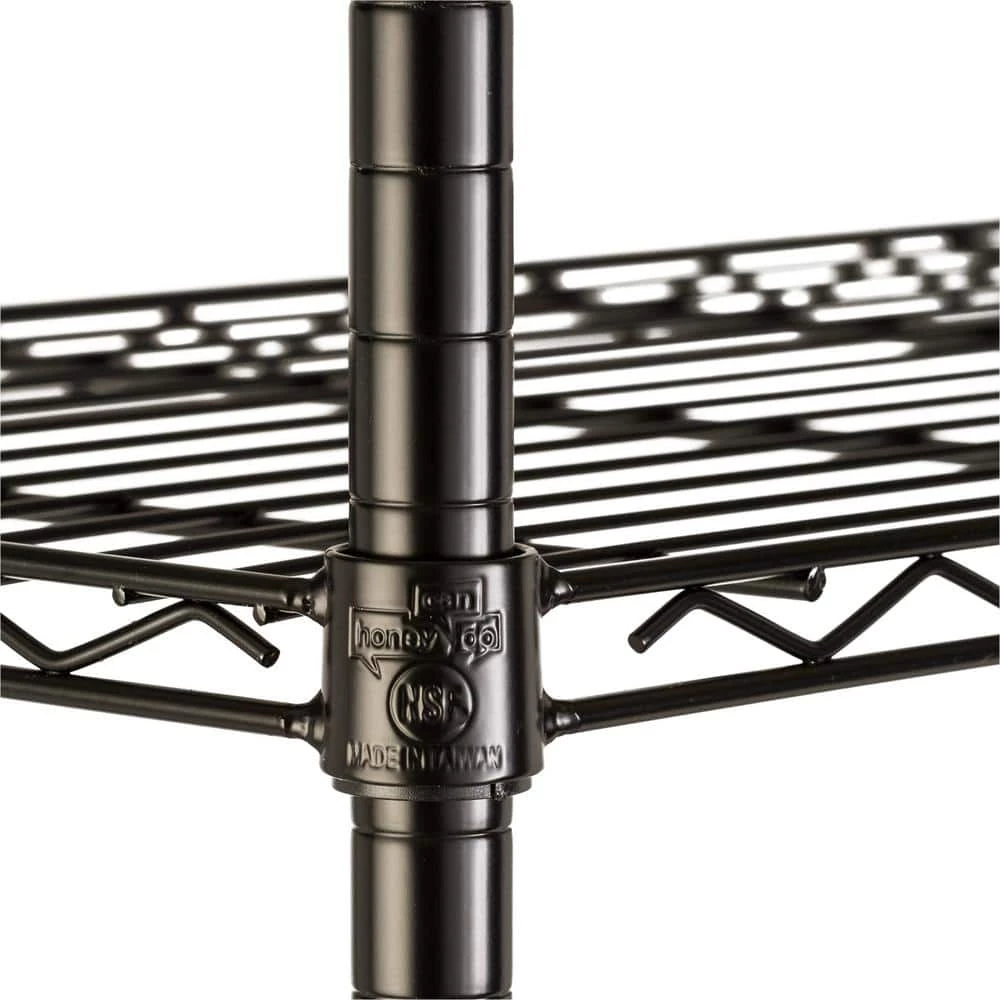 Black 5-Tier Steel Garage Storage Shelving Unit (36 in. W x 72 in. H x 18 in. D) by Honey-Can-Do 4 Black 5-Tier Steel Garage Storage Shelving Unit (36 in. W x 72 in. H x 18 in. D) by Honey-Can-Do - Image 2