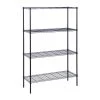 Black Heavy Duty 4-Tier Steel Shelving Unit (48 in. W x 72 in. H x 18 in. D) by Honey-Can-Do 2 Black Heavy Duty 4-Tier Steel Shelving Unit (48 in. W x 72 in. H x 18 in. D) by Honey-Can-Do -Carnegy Avenue Sales black honey can do freestanding shelving units shf 09688 64 1000