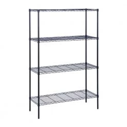 Black Heavy Duty 4-Tier Steel Shelving Unit (48 in. W x 72 in. H x 18 in. D) by Honey-Can-Do