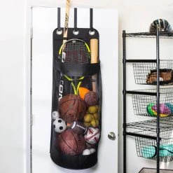 Over-the-Door 50 lbs. Capacity Hanging Sports Equipment Garage Organizer by Honey-Can-Do -Carnegy Avenue Sales black honey can do garage sports organizers sft 09643 31 1000