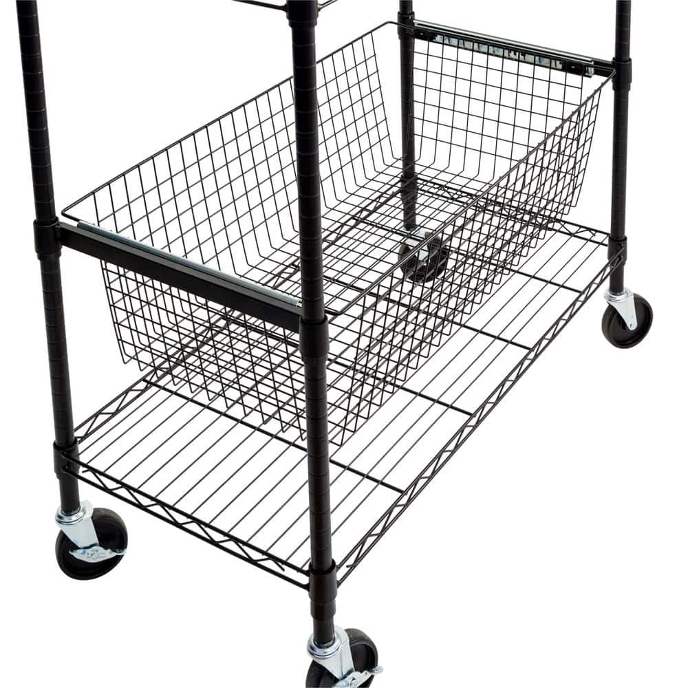 Black Steel Sport Storage Organizer by Honey-Can-Do 6 Black Steel Sport Storage Organizer by Honey-Can-Do - Image 4