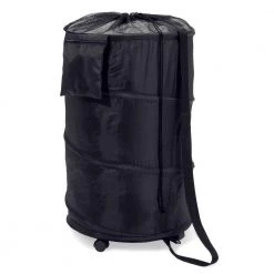 Pop-Up Laundry Bin and Hamper with Wheels, Black by Honey-Can-Do