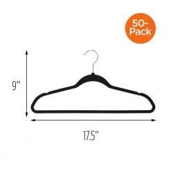 Black Rubber Hangers (50-Pack) by Honey-Can-Do -Carnegy Avenue Sales black honey can do hangers hng 08665 1f 1000